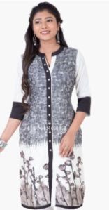 Canvas Styled Print Kurti