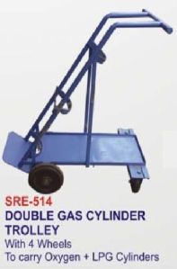 SRE-514 Double Gas Cylinder Trolley (4 Wheeler)