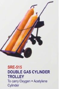 SRE-515 Double Gas Cylinder Trolley (4 Wheeler)