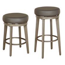 Industrial Leather Swivel Stool