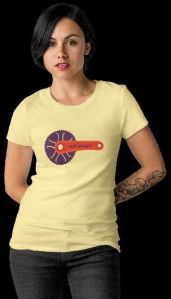 ONE SUMMER Womens round neck t-shirt