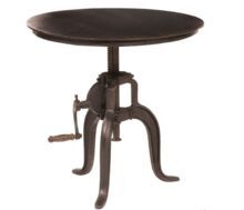 Industrial cast iron leg crank table