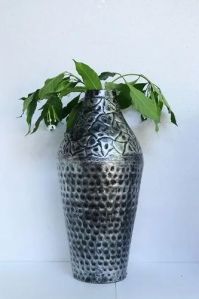 Iron Hammered Flower Vase