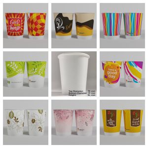 240ml Paricott Printed Paper Cup