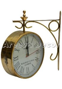 Brass Station Wall Clock