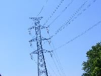 hightension electrical lines overhead material