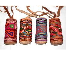 Indian Ethnic Handmade Leather EMBROIDERY Bottle cover
