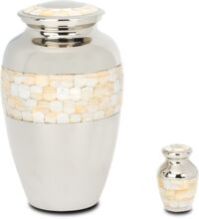 Pearl Brass Metal Cremation Urn