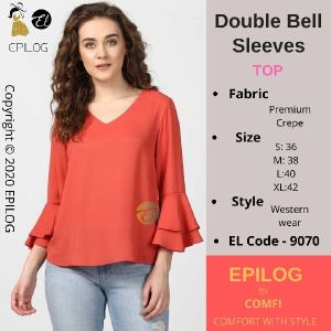 Epilog Double Bell Sleeves Tunic Top