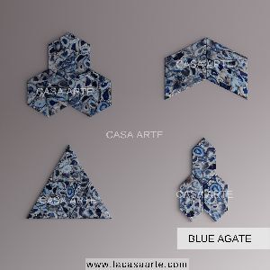 Blue Agate Gemstone Tiles