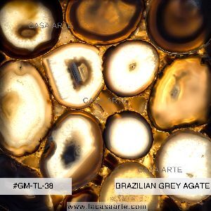 Brazilian Grey Agate Semi Precious Stone Slab Tile