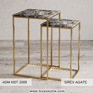 Grey Agate Nested Side Table