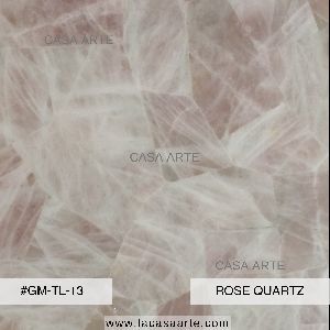 Rose Quartz Semi Precious Stone Slab Tile