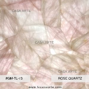 Rose Quartz Semi Precious Stone Slab Tile
