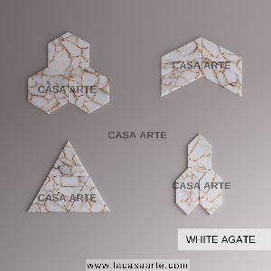 White Agate Gemstone Tile