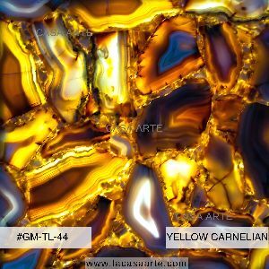 Yellow Carnelian Semi Precious Stone Slab