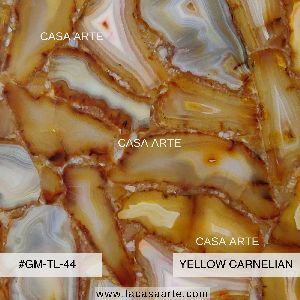 Yellow Carnelian Semi Precious Stone Slab