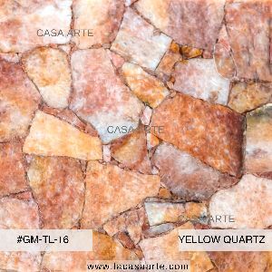 Yellow Quartz Semi Precious Stone Slab