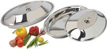 Stainless Steel Food Serving Trays with Lid