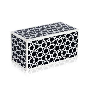 Zellij Black & White Decorative Box