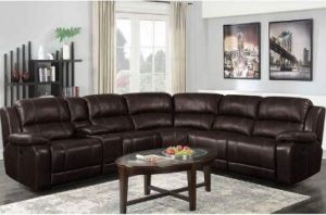 Leatherette 6 Seater Recliner Sofa Set