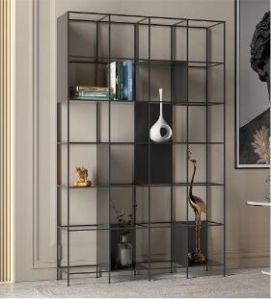 Matt Black Mesh Bookshelf