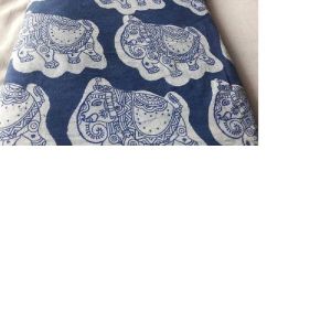 elephant print block printed cotton textile suitable