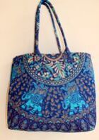 Bohemian Elephant Indian Mandala Bag Blue Ladies Handbag