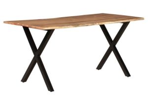 Acacia Wood Dining Table with Iron Legs