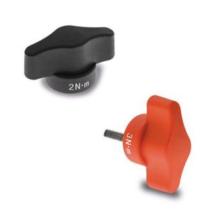 Torque limiting wing knobs