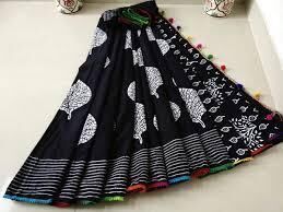 Pom Pom Cotton Saree