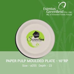 10 Inch Paper Pulp Moulded Plate