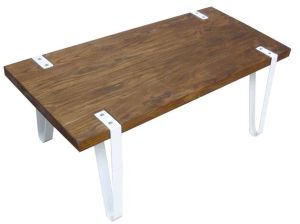 iron wooden top table