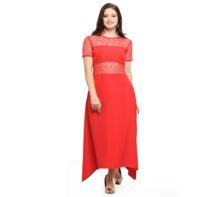 Ladies Lace Red Evening Dress