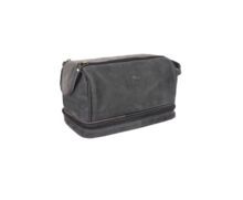 Leather Toiletry Bag Men Women Travel Shaving Bag