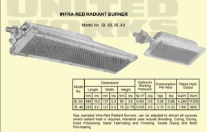 Infrared Radiant Burner