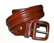 latest new fashion brown durable leather belt for personal