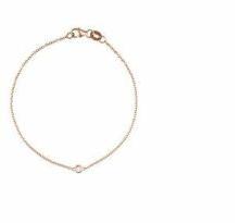 Delicate Rose Gold Plated Fashion Solitaire Bracelet