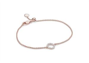 Open Circle Fashion Bracelet with CZ