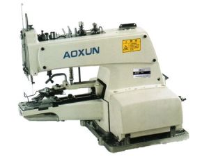 Button mounting machines