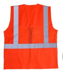 Evion ES-16100 Orange Reflective Safety Jacket