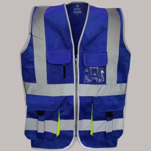 Evion ES-024 Royal Blue Reflective Safety Jacket