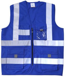 Safety hot sale jacket blue