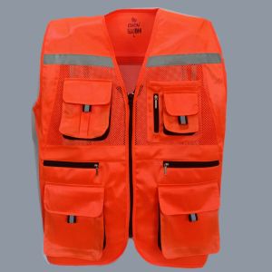 Evion ES-16200 Orange Reflective Safety Jacket