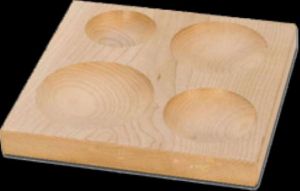 4 Cavity Wooden Block Plate