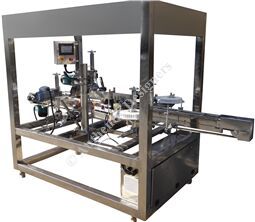 Double head L shape label pasting machine