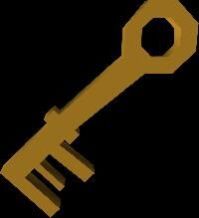 brass door key
