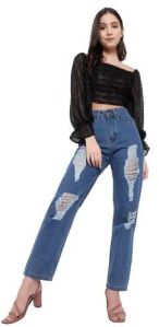 Ladies Mom Fit Jeans