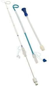 pigtail catheter with safety mechanism