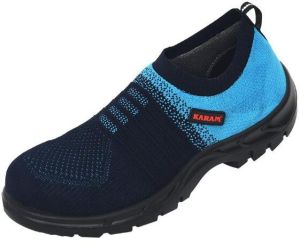 Flytex Black and Blue Sporty Slip-on Safety Shoes